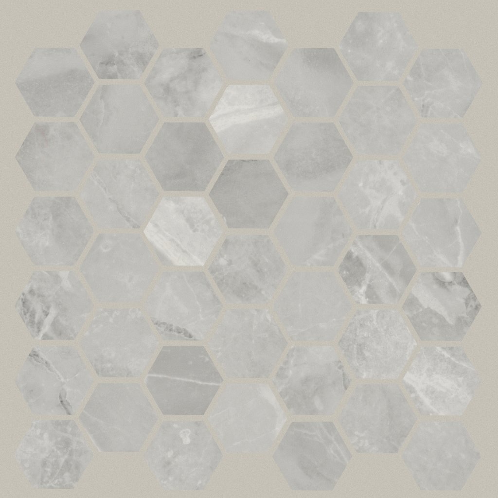 Shaw Floors Prime Aura Hex Mosaic Matte - Perla Grigia