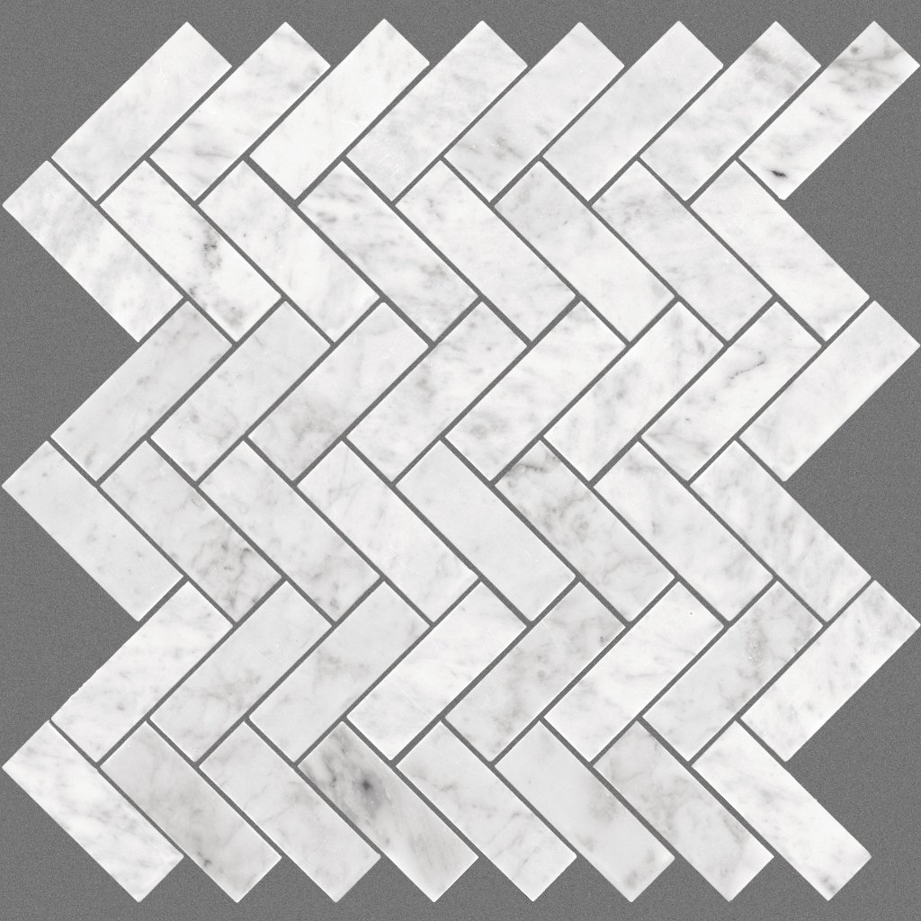 Shaw Floors PEARL HERRINGBONE MOSAIC - Bianco Carrara