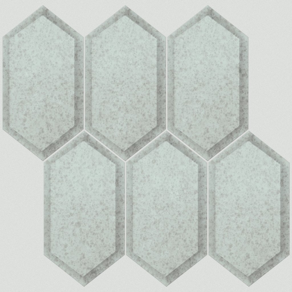 Shaw Floors VULCAN HEX MOSAIC - Antique Silver