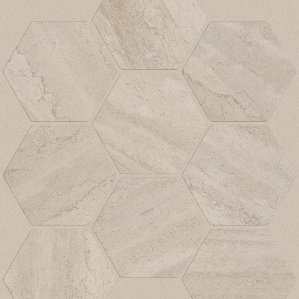 Shaw Floors NATURAL STRATA HEX VC - Cream
