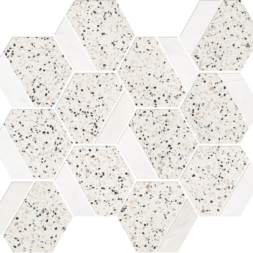 Shaw Floors NOBLE PURSUIT 3.5 HEX - White Terrazzo