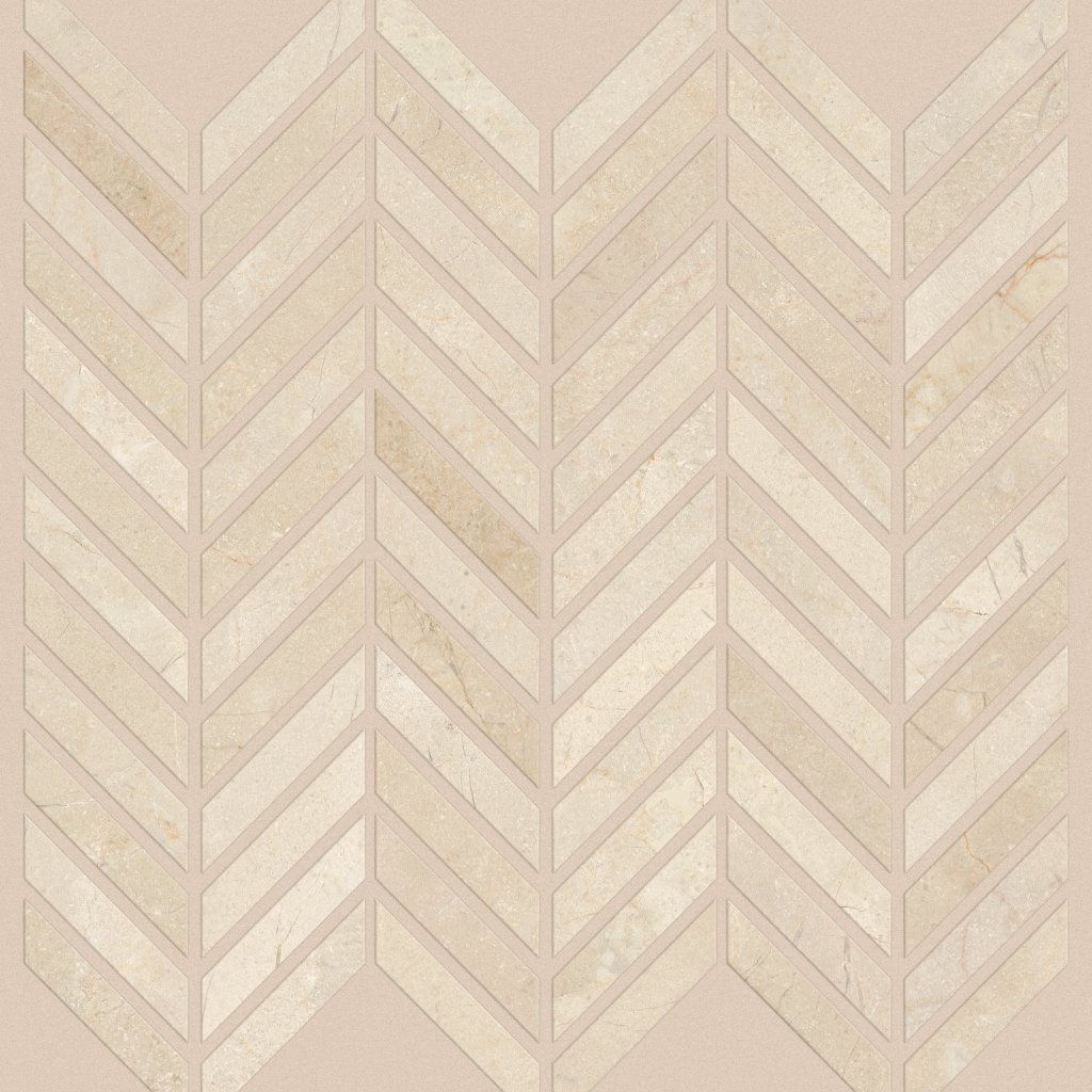 Shaw Floors PEARL CHEVRON MOSAIC - Crema Marfil