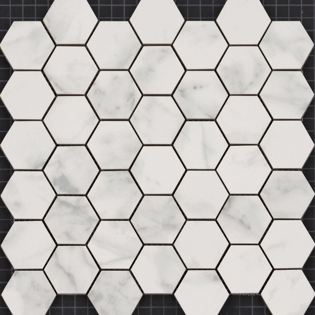 Shaw Floors Prime Aura Hex Mosaic Polished - Carrara Abisso