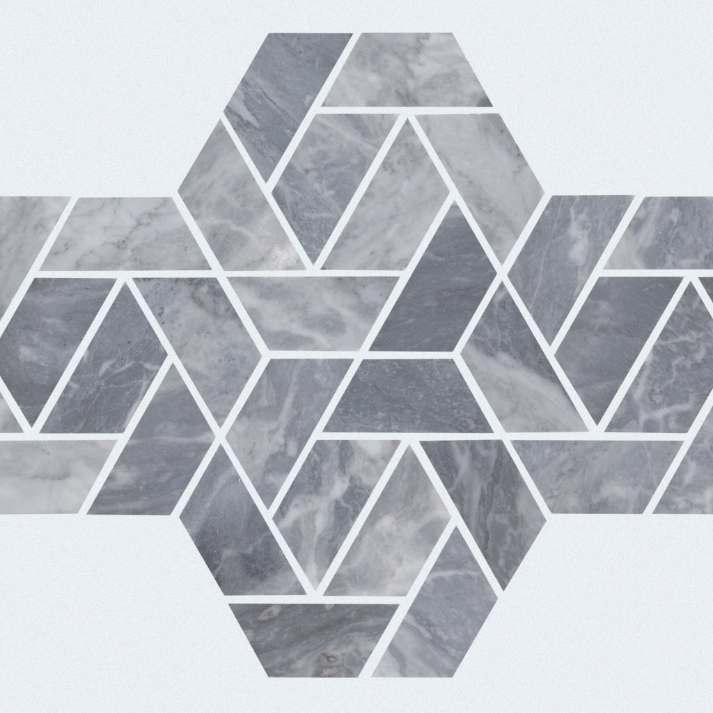 Shaw Floors CHATEAU DOUBLE HEXAGON MOSAIC - Bardiglio Cloud