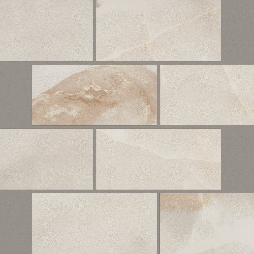 Shaw Floors Gemstone Brick Mosaic Matte 3x6 - Ivory