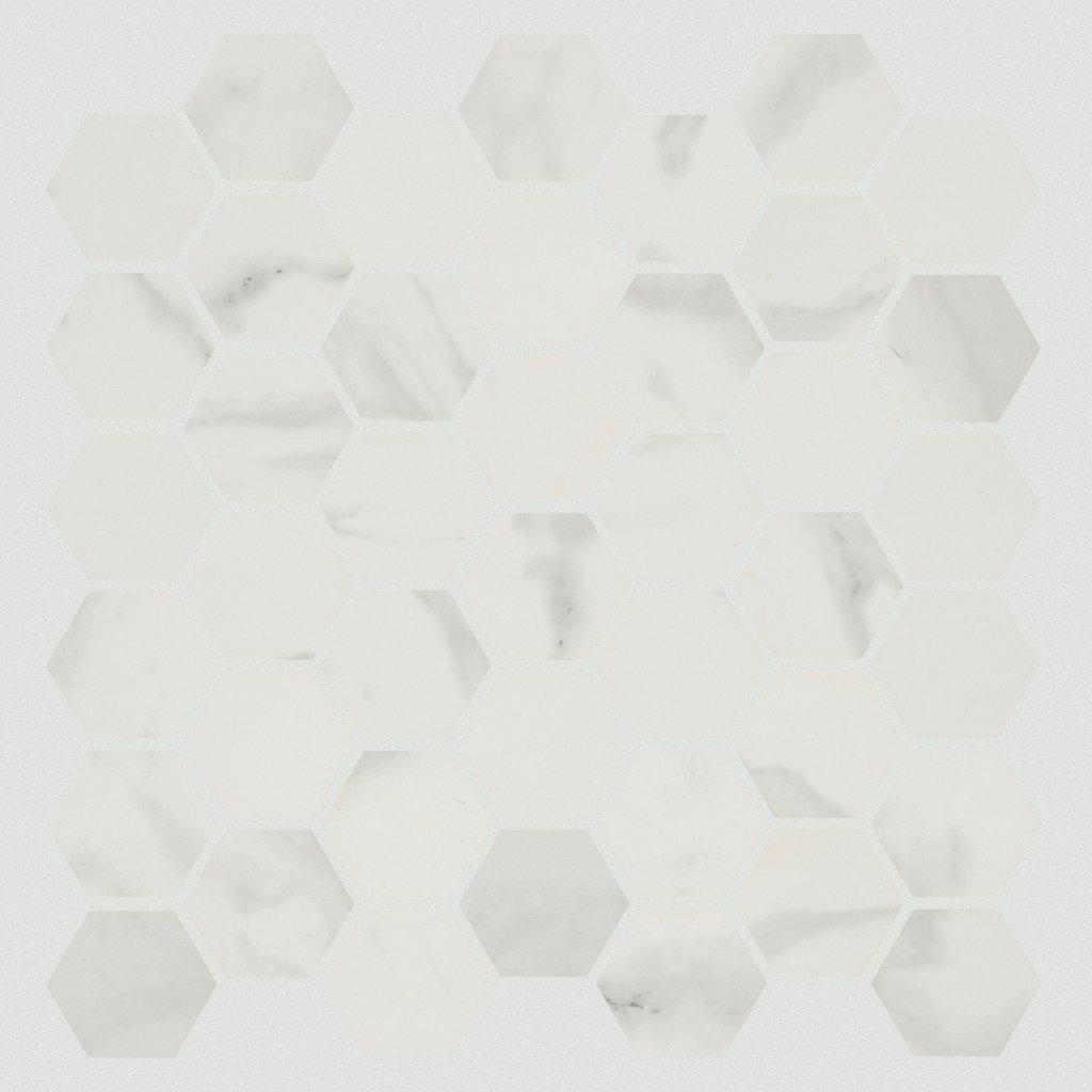 Shaw Floors Prime Aura Hex Mosaic Matte - Statuario Brina