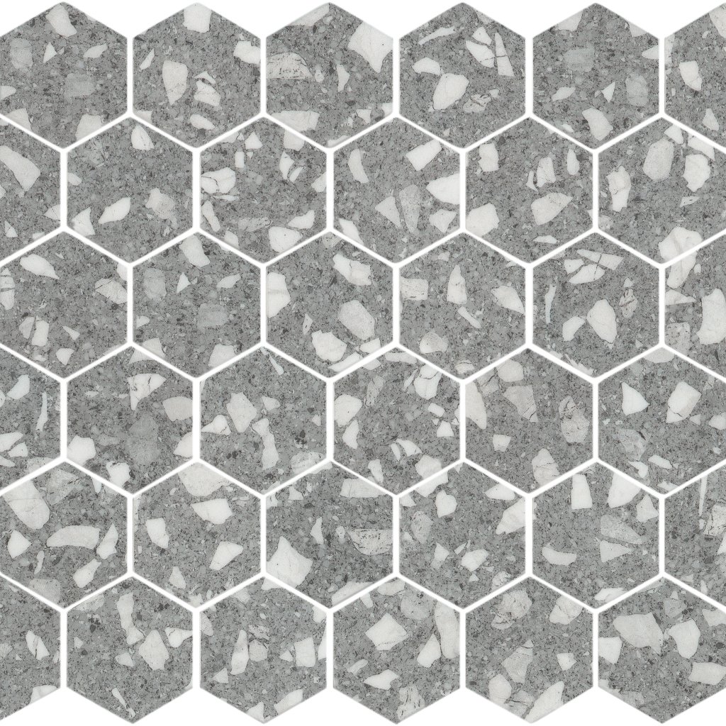 Shaw Floors LUXE MODERNE 2" HEX MOS - Machine Age Grey