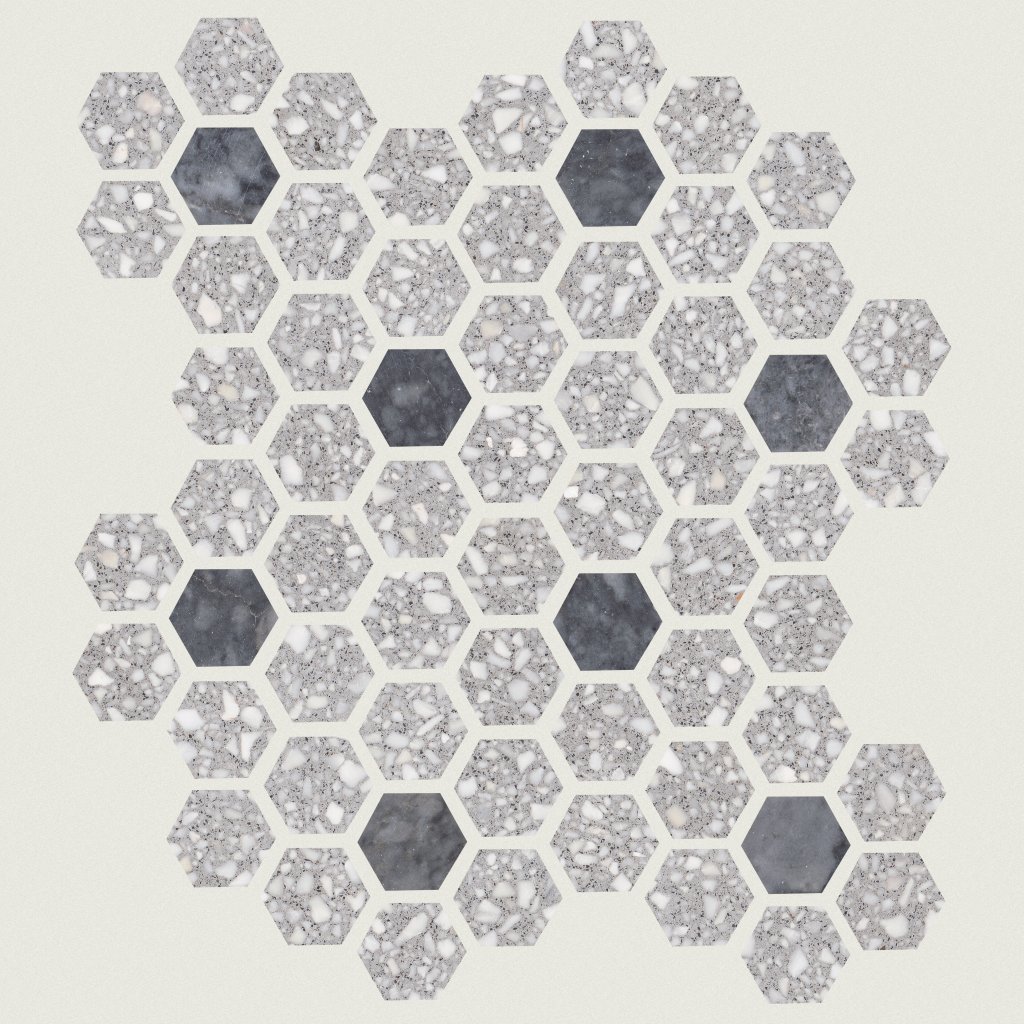 Shaw Floors NOBLE PURSUIT 1.4 HEX - Grey Terrazzo