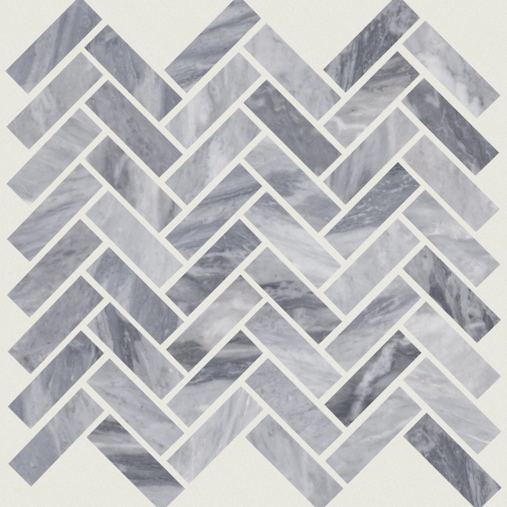 Philadelphia Commercial MANSION HERRINGBONE MOSAIC - Bardiglio Cloud