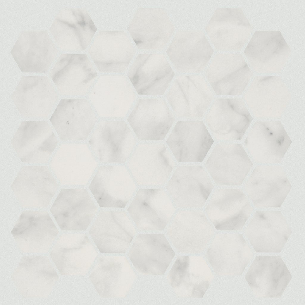 Shaw Floors Prime Aura Hex Mosaic Matte - Carrara Abisso