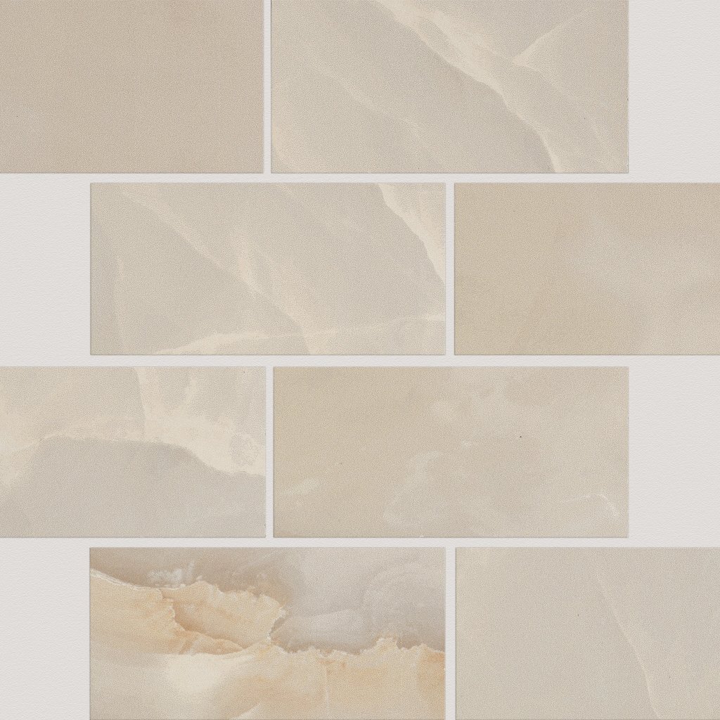Shaw Floors Gemstone Brick Mosaic Matte 3x6 - Beige