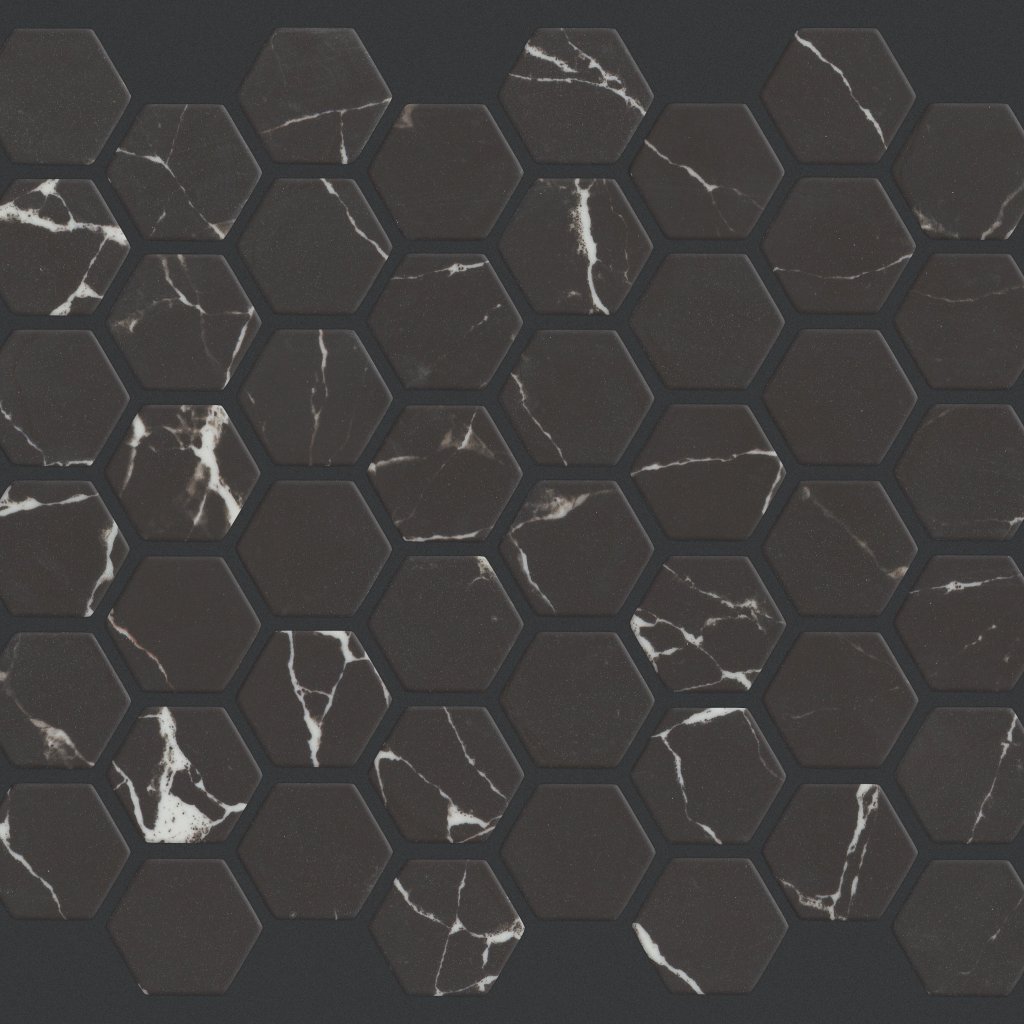 Shaw Floors Dreamscape 2" Hex - Nero Marquina