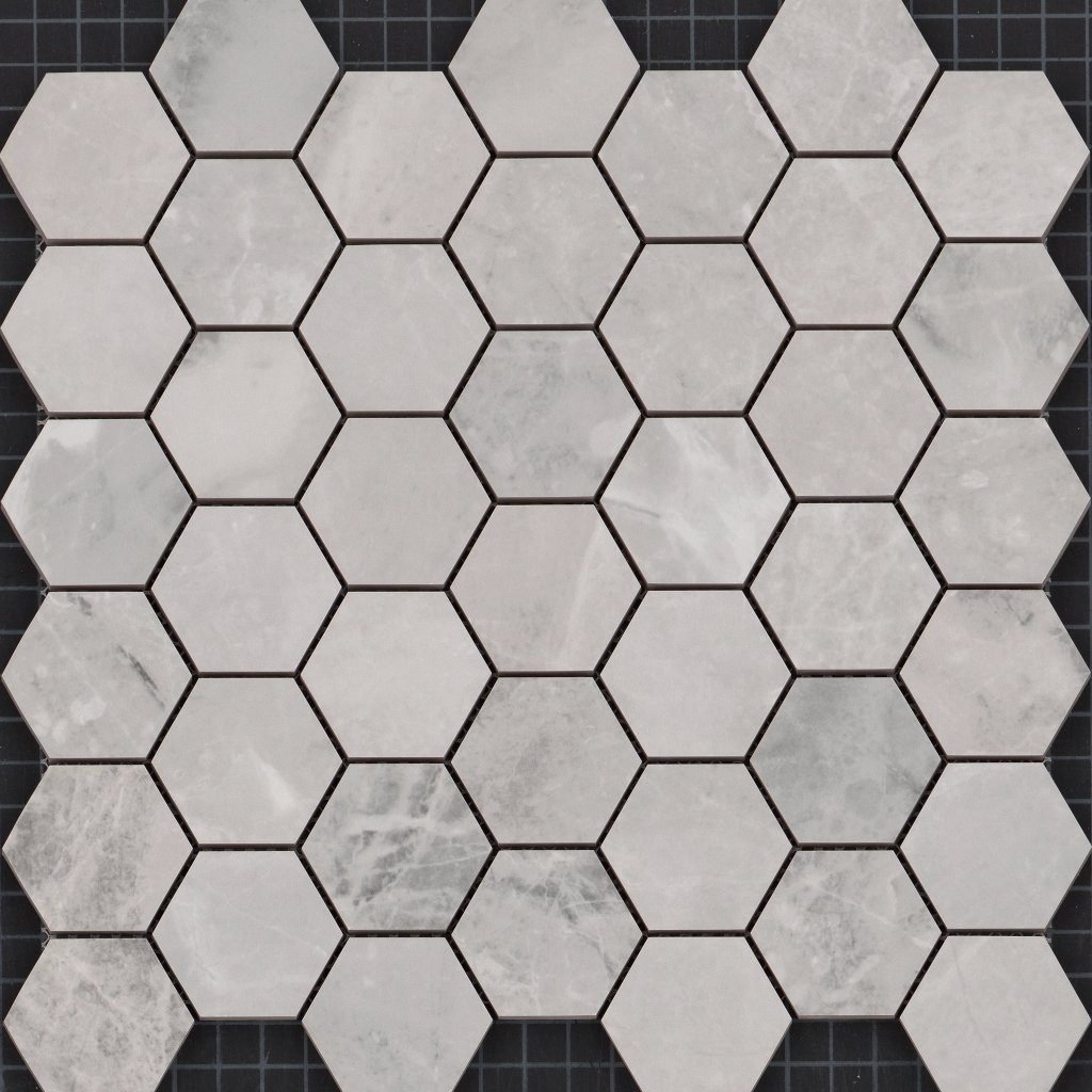 Shaw Floors Prime Aura Hex Mosaic Polished - Perla Grigia