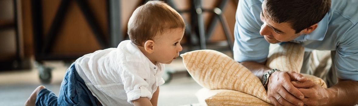 Luxury vinyl flooring providing comfort for family playtime at home