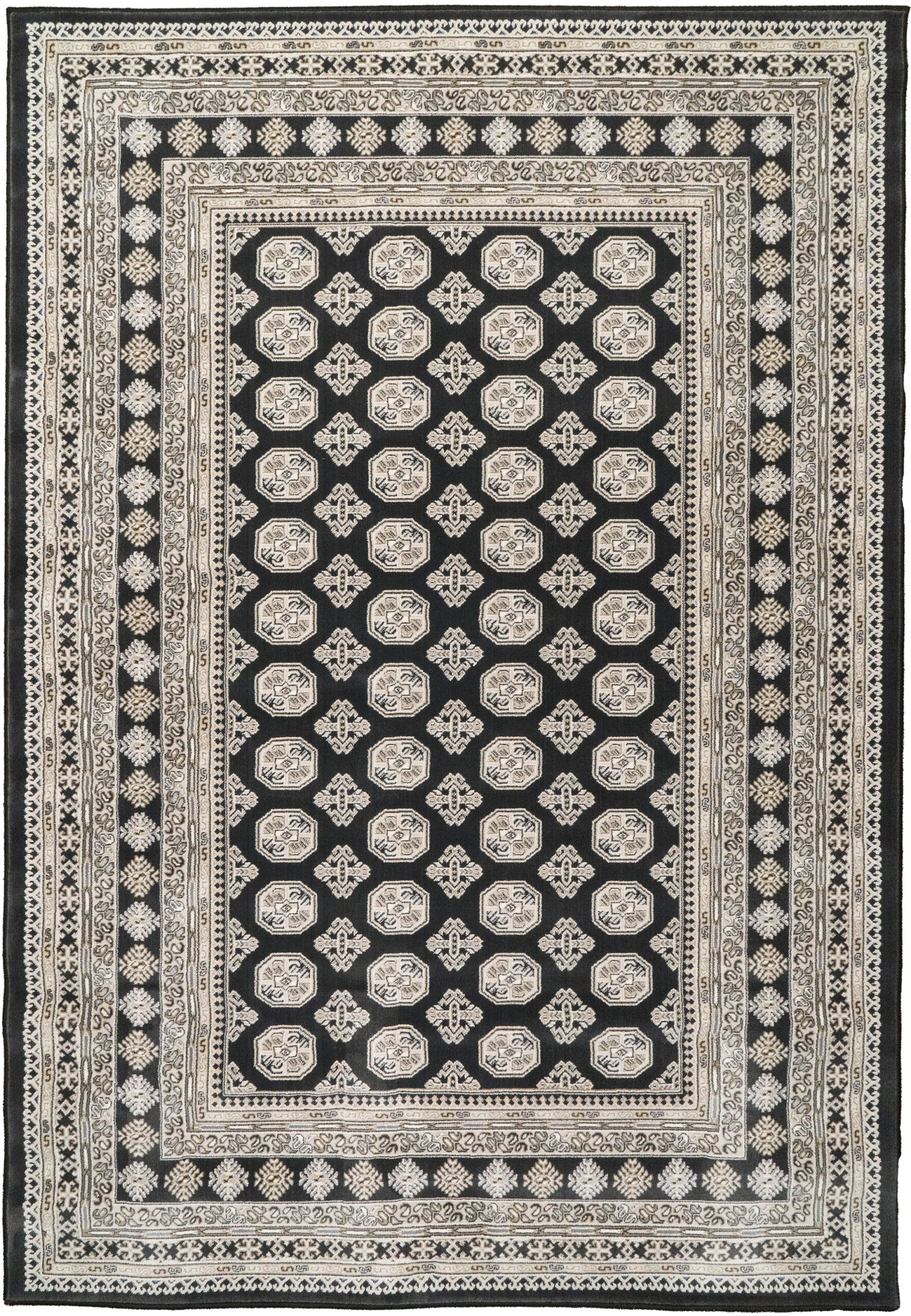 Dynamic Rugs Ancient Garden 57102 - Charcoal/Silver