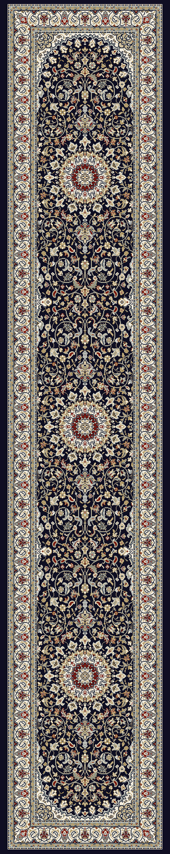 Dynamic Rugs Ancient Garden 57119 - Blue/Ivory