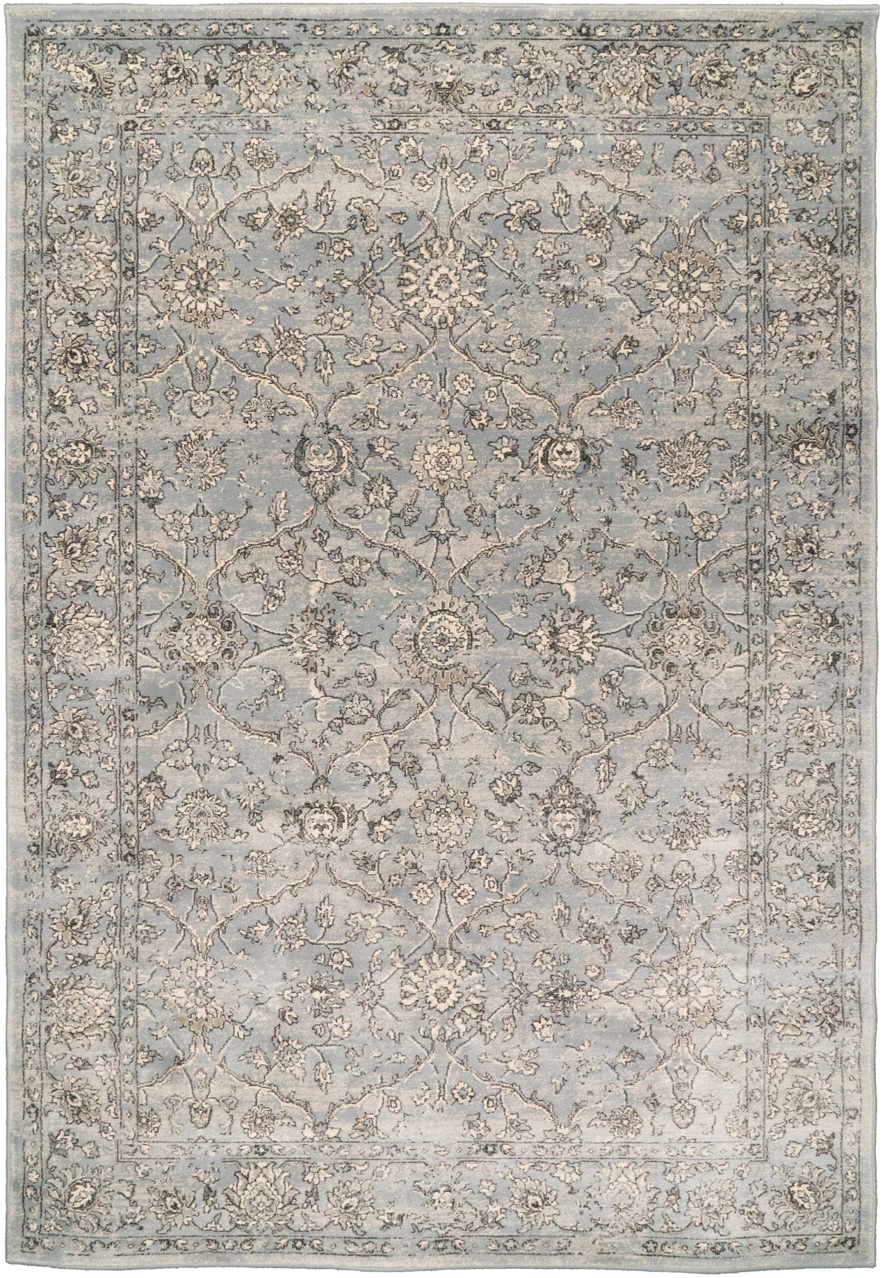 Dynamic Rugs Ancient Garden 57136 - Steel Blue/Cream