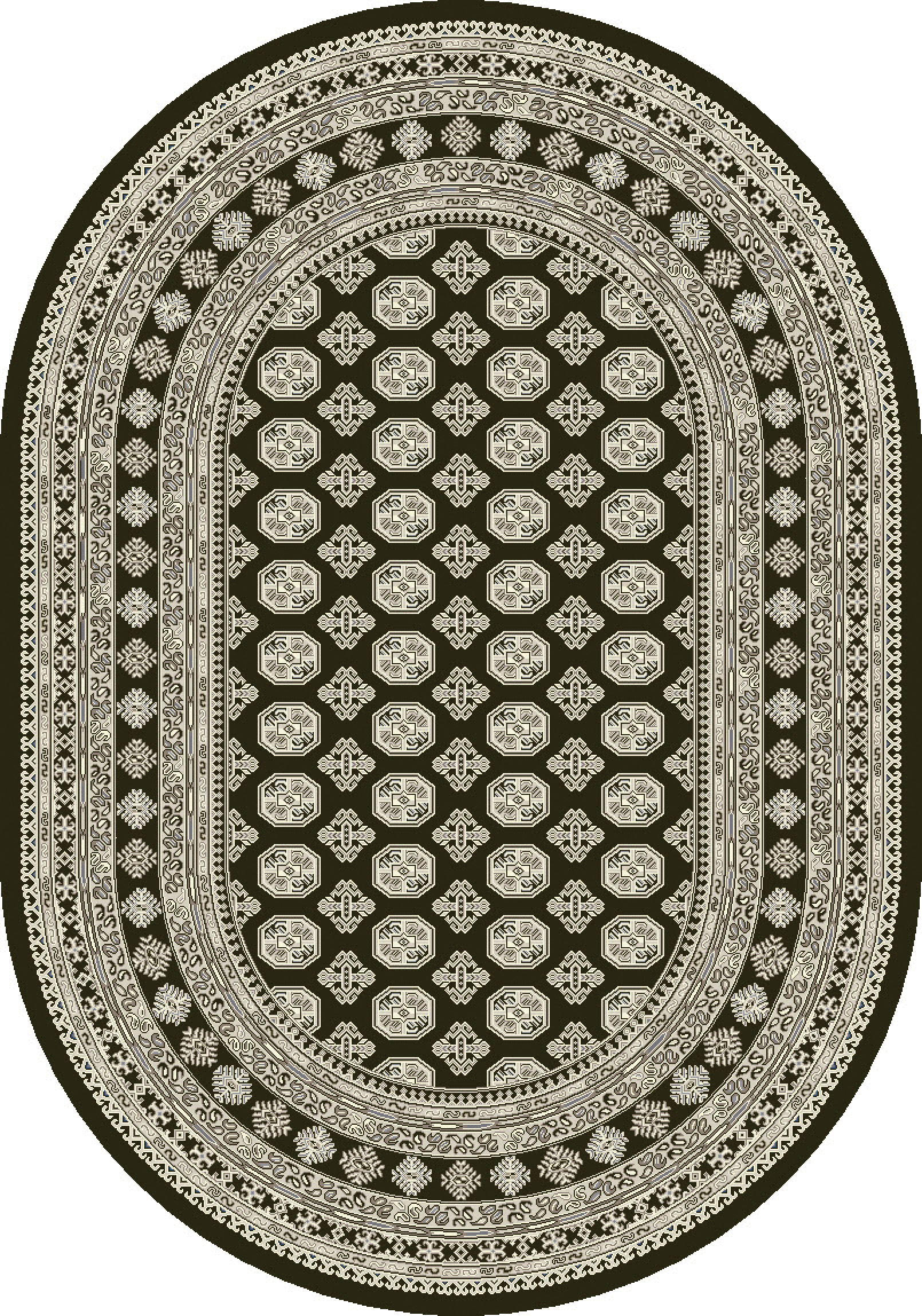 Dynamic Rugs Ancient Garden 57102 - Charcoal/Silver
