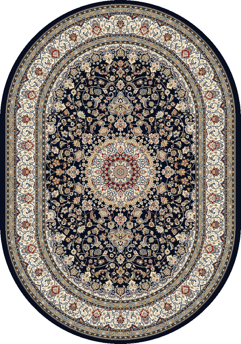 Dynamic Rugs Ancient Garden 57119 - Blue/Ivory