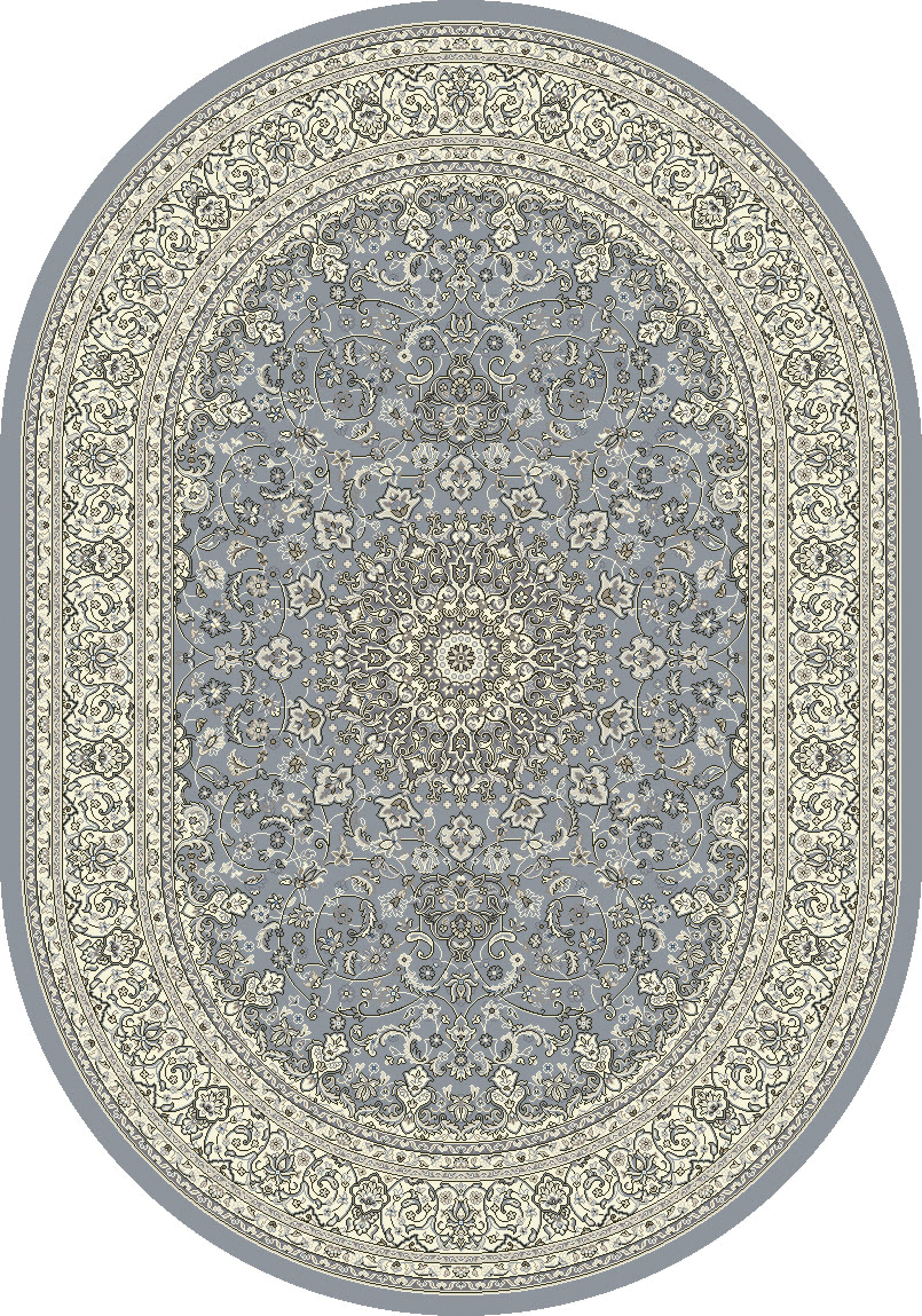 Dynamic Rugs Ancient Garden 57119 - Steel Blue/Cream
