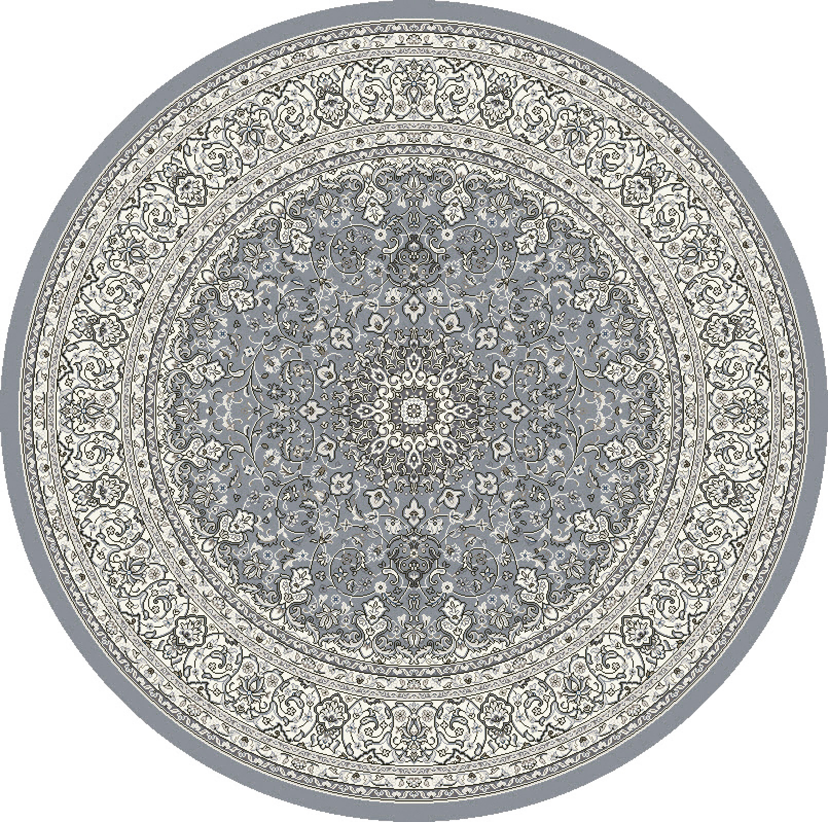 Dynamic Rugs Ancient Garden 57119 - Steel Blue/Cream