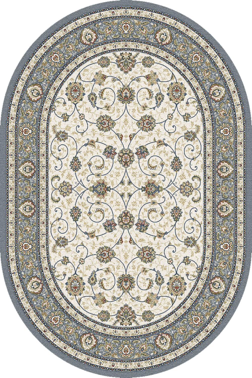 Dynamic Rugs Ancient Garden 57120 - Ivory/Light Blue