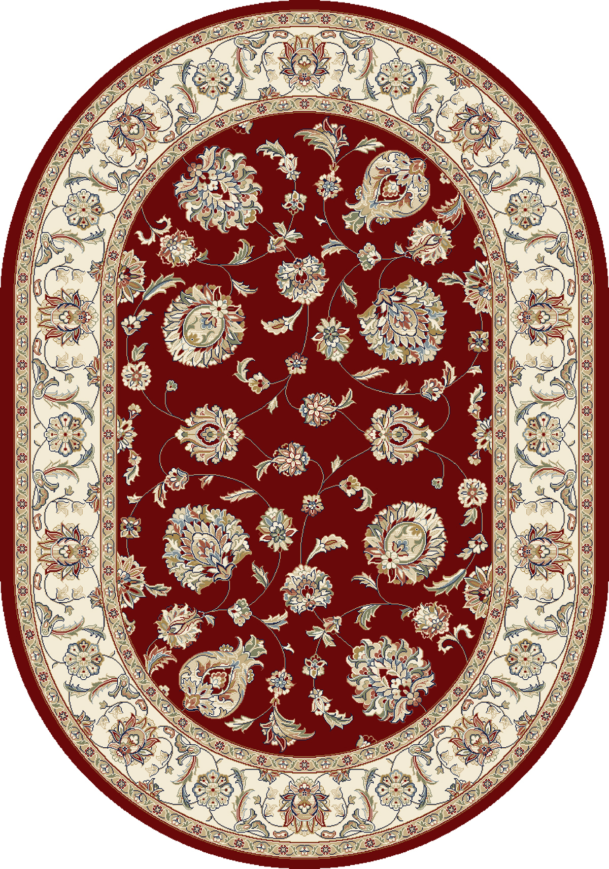 Dynamic Rugs Ancient Garden 57365 - Red/Ivory