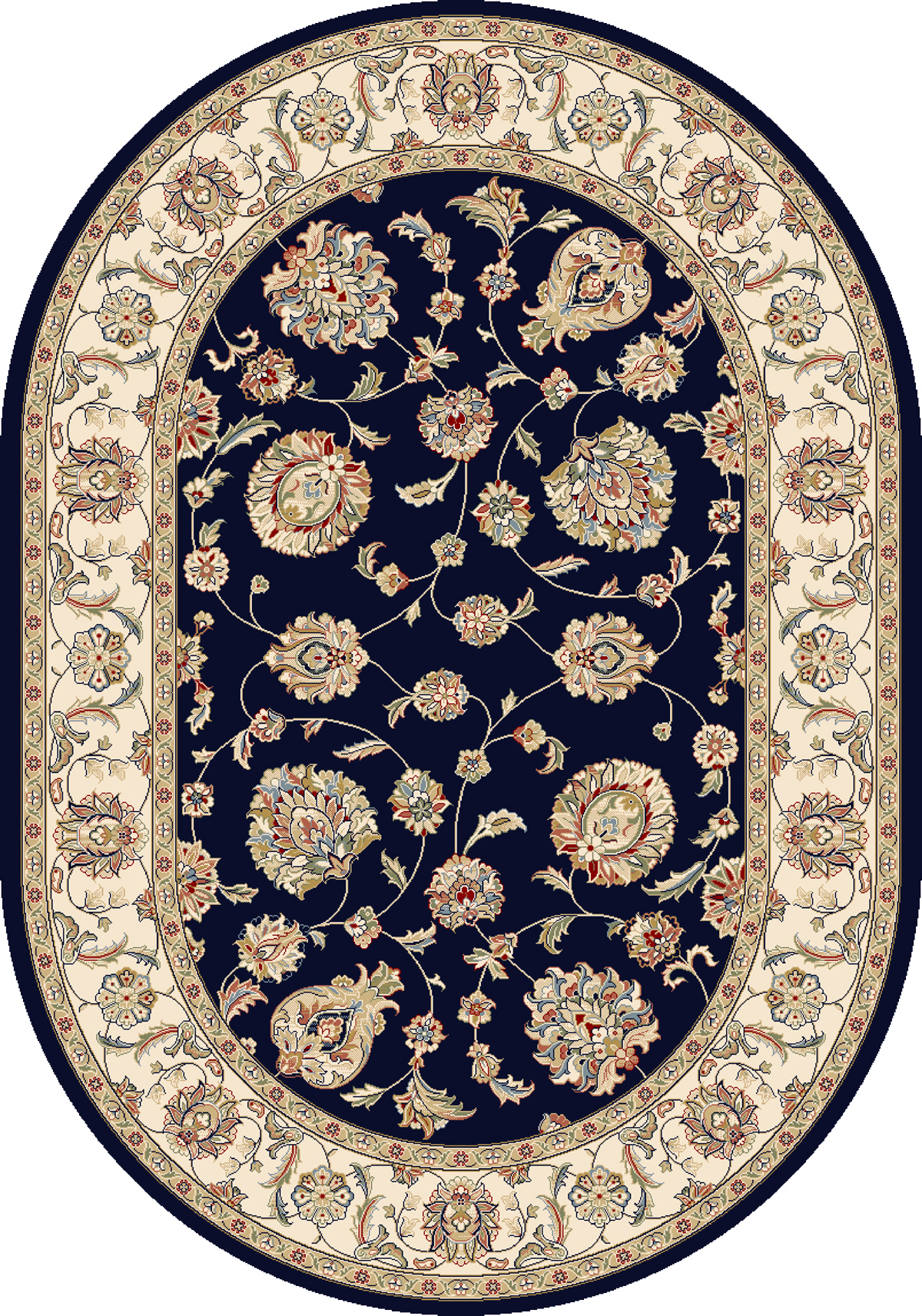 Dynamic Rugs Ancient Garden 57365 - Blue/Ivory