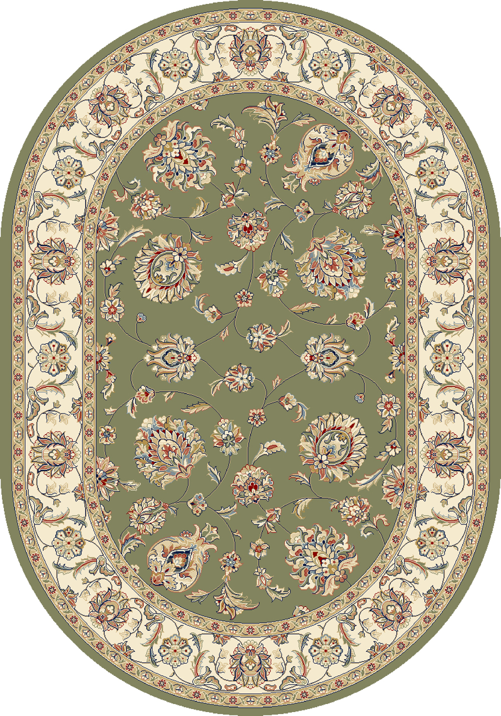 Dynamic Rugs Ancient Garden 57365 - Green/Ivory