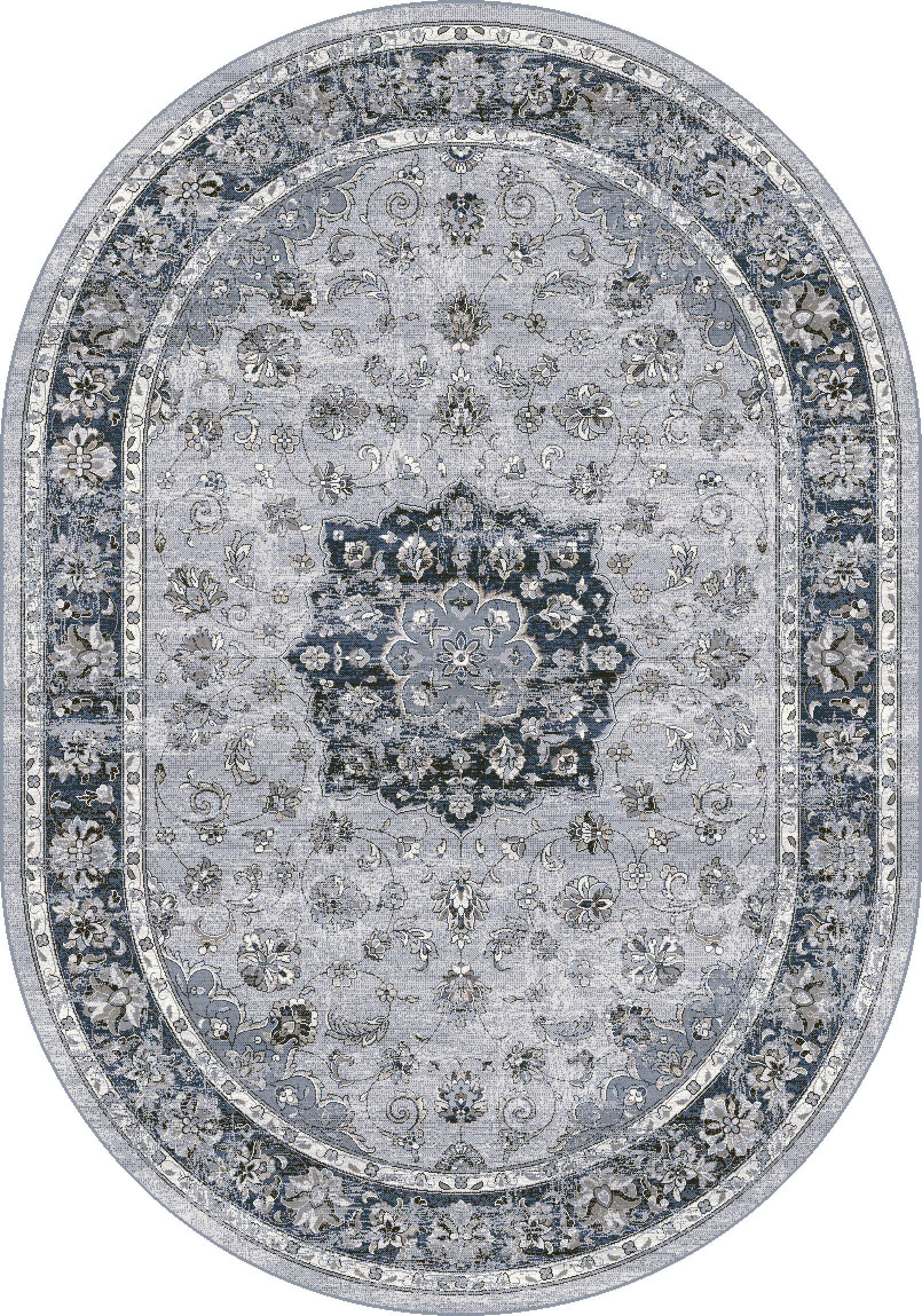 Dynamic Rugs Ancient Garden 57559 - Silver/Blue