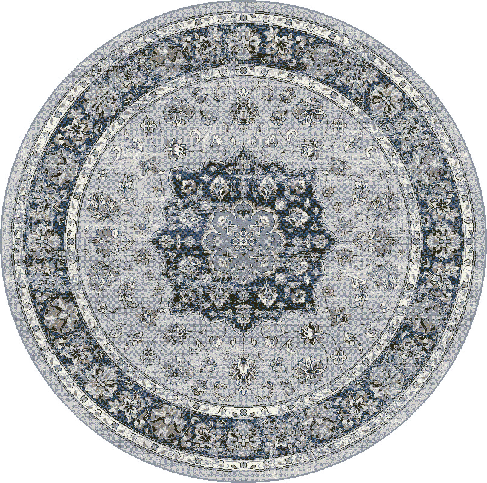 Dynamic Rugs Ancient Garden 57559 - Silver/Blue