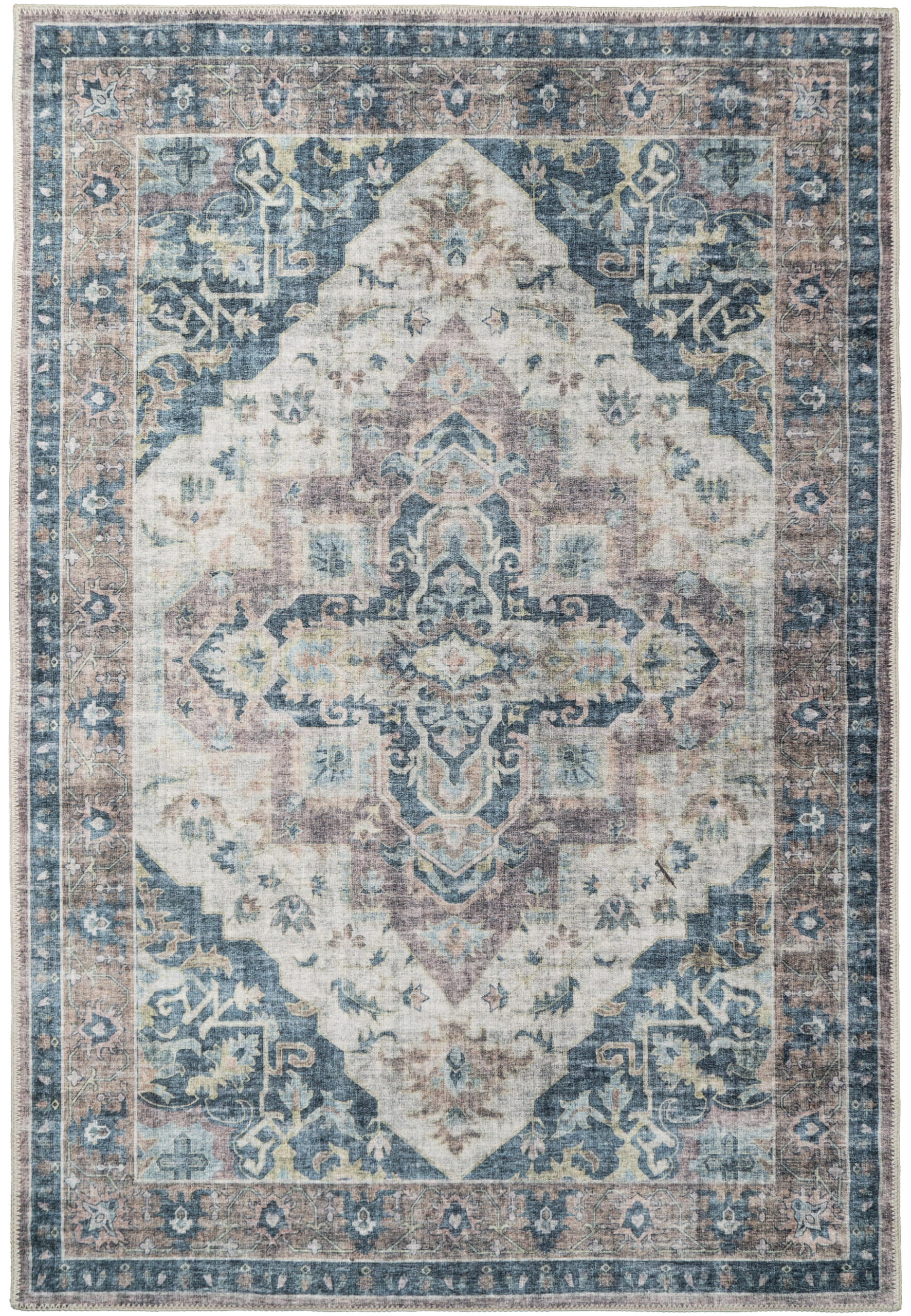 Dynamic Rugs Elise 6306 - Wine/Navy/Tan