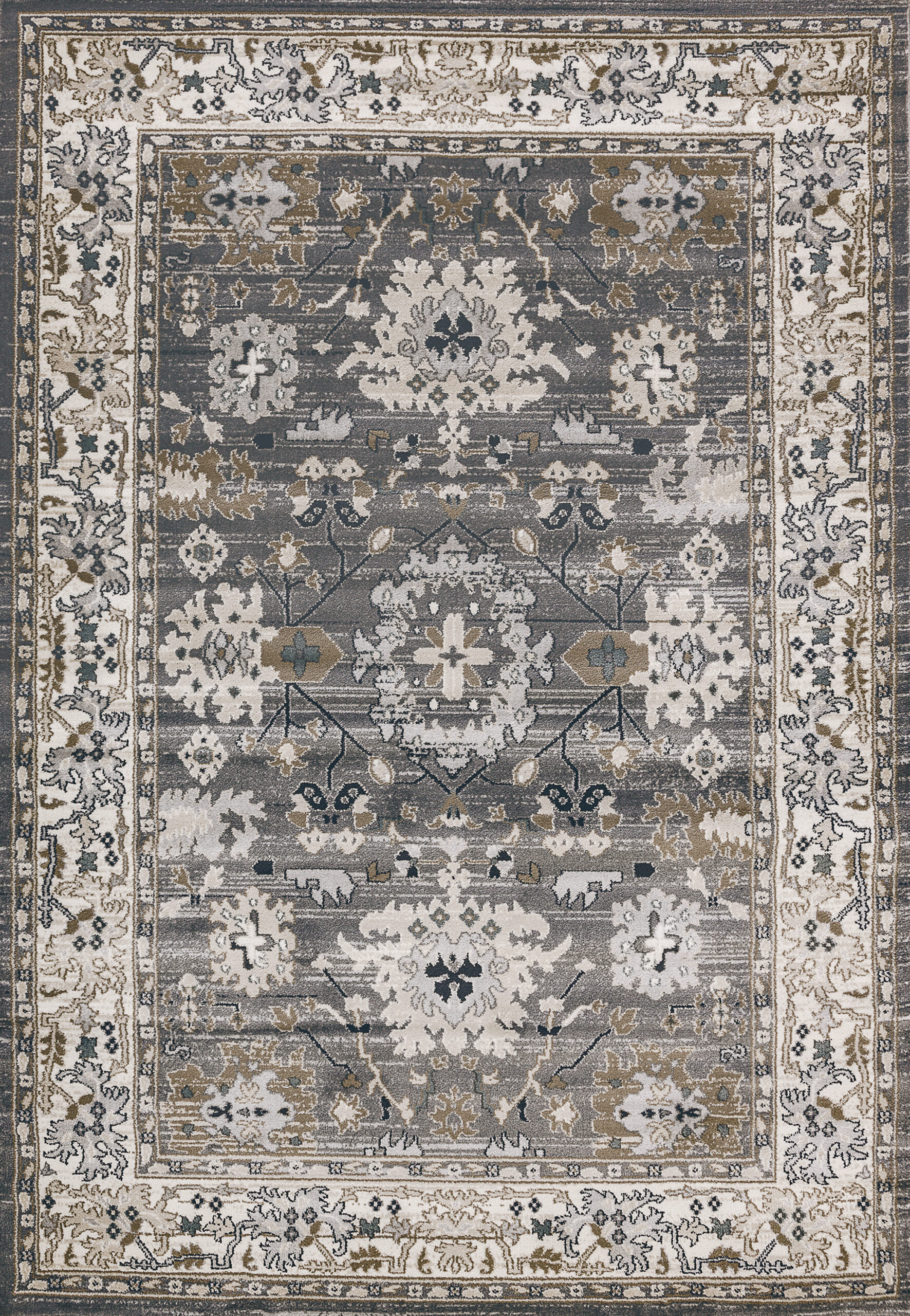 Dynamic Rugs Yazd 8531 - Gray/Ivory