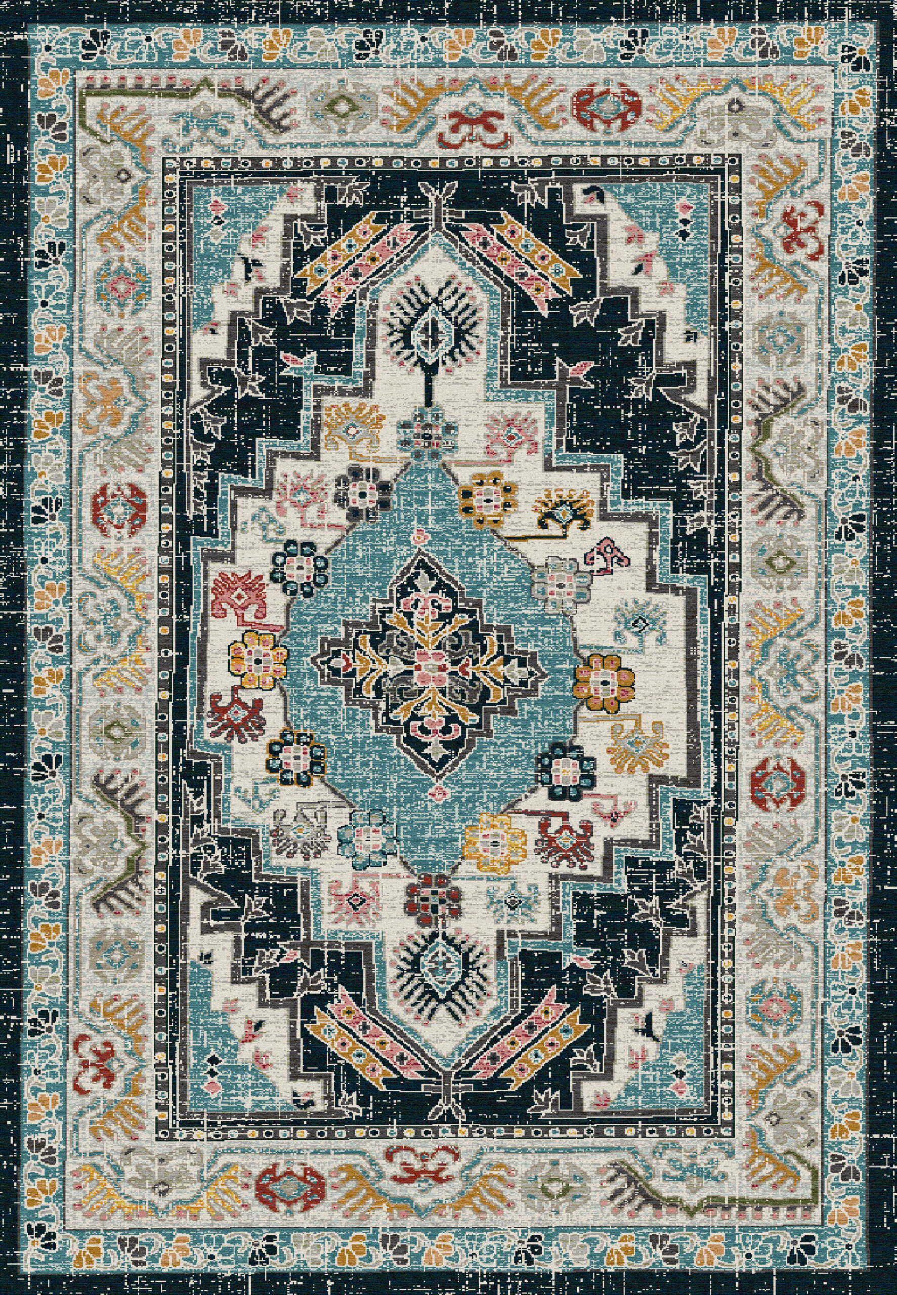 Dynamic Rugs Zodiac 6631 - Beige/Blue