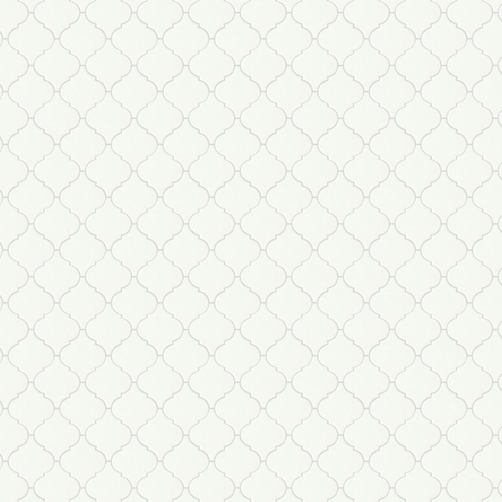 American Olean Playscapes - Meringue, Arabesque, 6, Undulated, Glossy (PS70) - Meringue