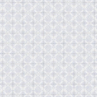 Marble Systems Indigo Wash Tulips Glossy Glazed Terracotta Tile 6x6 - Indigo Wash Tulips - 6" x 6" x 3/8"