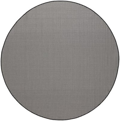 Nourison Home Nourison Courtyard COU01 2' x 6' Black White Modern Rug - 8' Round
