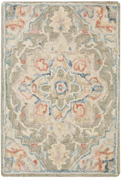 Nourison Home Nourison Maison MSO06 7'9" x 9'9" Green Ivory Vintage Indoor Rug - 2' x 3'