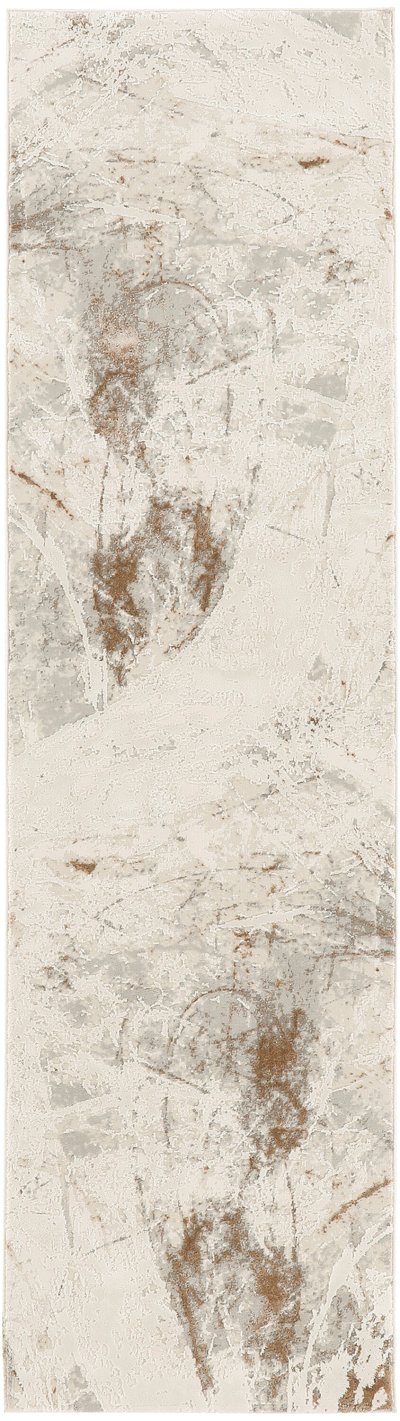 Nourison Home Nourison Desire DSR04 2'3" x 7'6" Cream Grey Modern Indoor Rug - 2'3" x 7'6"
