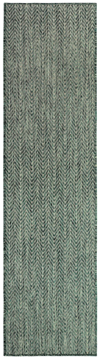Nourison Home Nourison Horizon Indoor/Outdoor HOZ02 2' x 3' Green Modern Rug - 2'2" x 8'