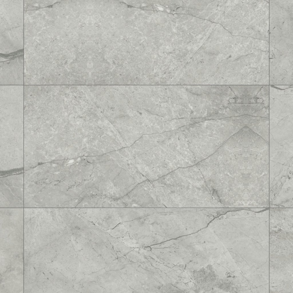 Qualis Ceramica Luxury Roma Argento 24X48 Honed - Grey