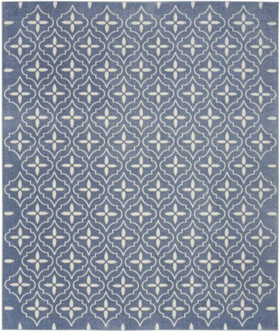 Nourison Home Nourison Nourison Essentials NRE04 6' x 9' Blue Ivory Modern Rug - 8' x 10'
