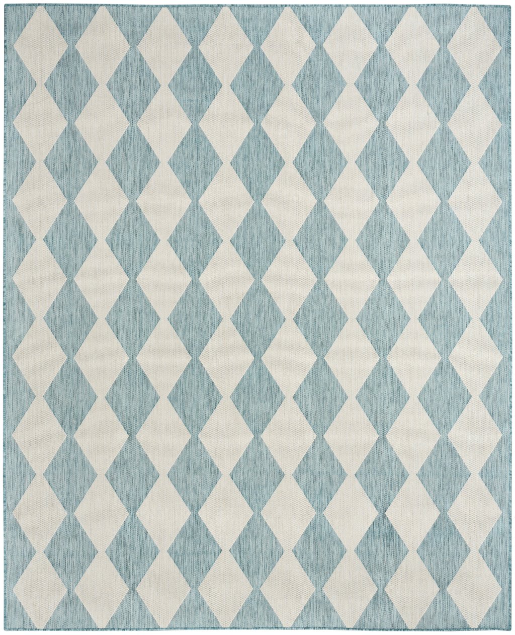 Nourison Home Nourison Positano POS04 8' x 10' Aqua Modern Rug