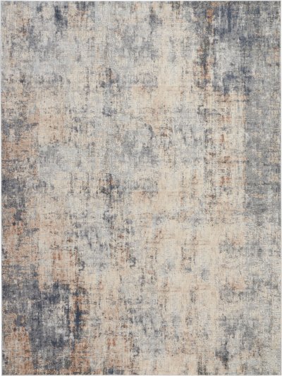 Nourison Home Nourison Rustic Textures RUS01 5'3" x Round Grey Beige Modern Indoor Rug - 7'10" x 10'6"