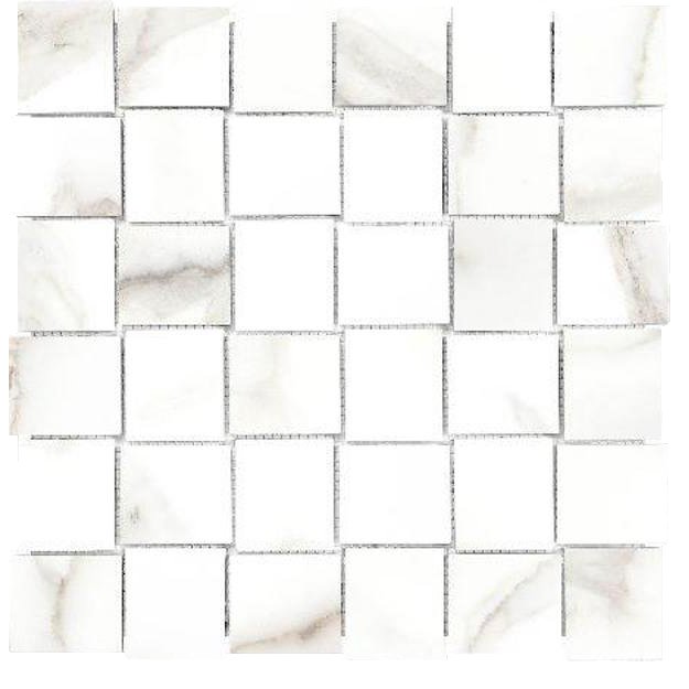 Qualis Ceramica Ardor Adoration 2X2 Basketweave Mosaic - Gold