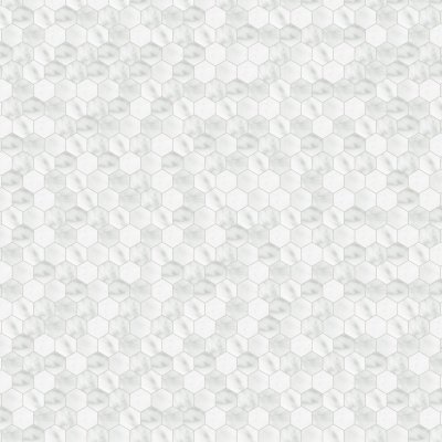 Qualis Ceramica Plata Carrara Abisso 2 Hexagon Polished - 12" x 12"
