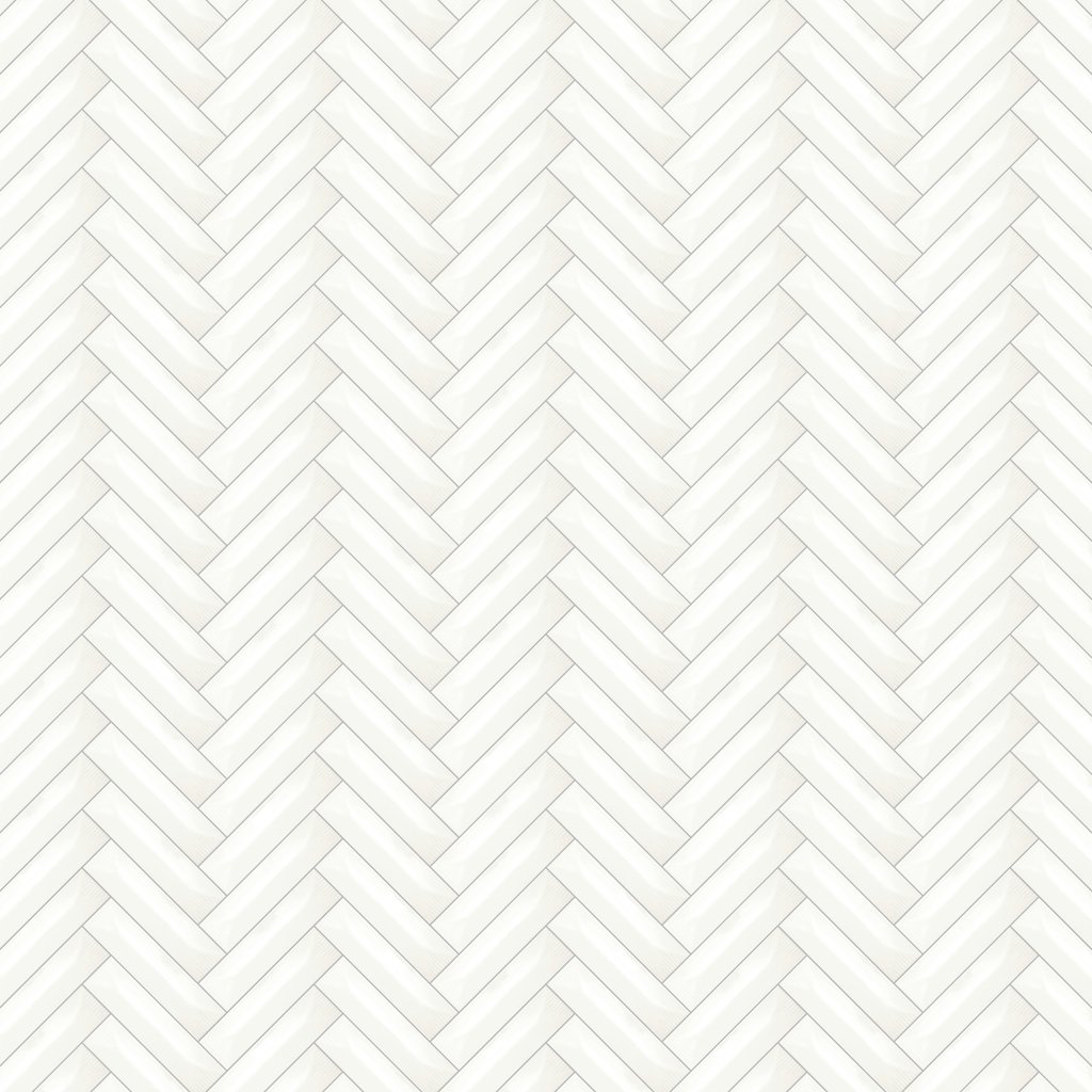 American Olean Color Story Pinstripes - Ice White, Rectangle, 2X8, Wave Crest, Glossy (0025) - Ice White