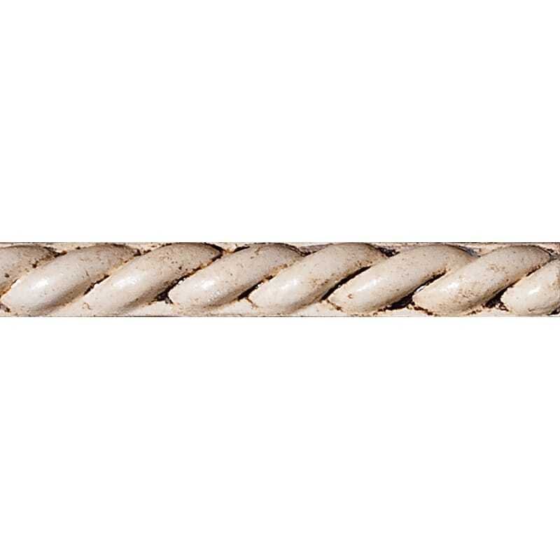 Marble Systems Biscuit Glazed Rope Ceramic Moldings 1x6 - Biscuit