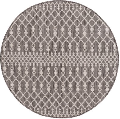 Nourison Home Nourison Positano POS02 10' x Square Charcoal Modern Rug - 4' Round