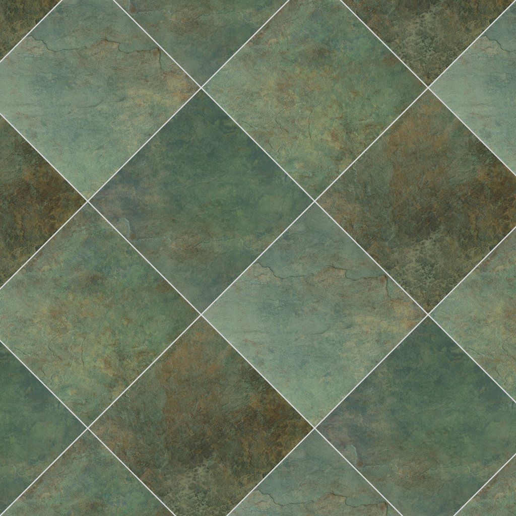 Daltile Continental Slate Brazilian Green, Square, 18X18, Matte - Brazilian Green